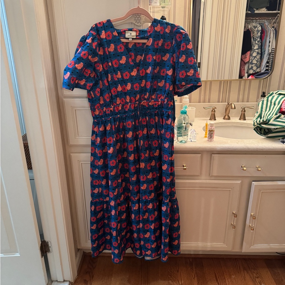Floral Blue and Red Tuckernuck dress